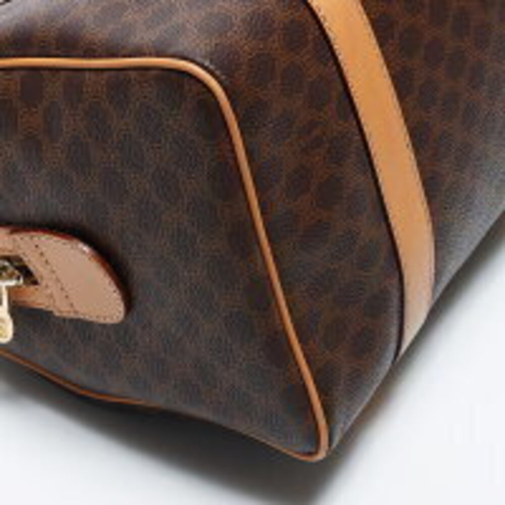 Celine Macadam Trinoff Logo Boston Bag Brown - Picture 6 of 12